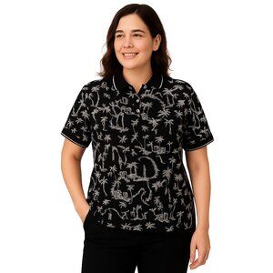 Coral Bay Palm Tree Golf Polo